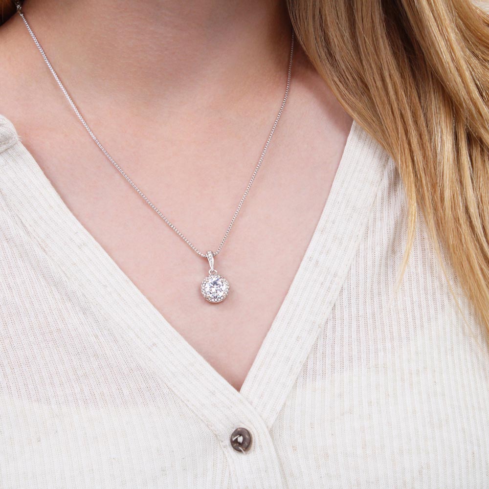 Zirconia Crystal White Gold Necklace