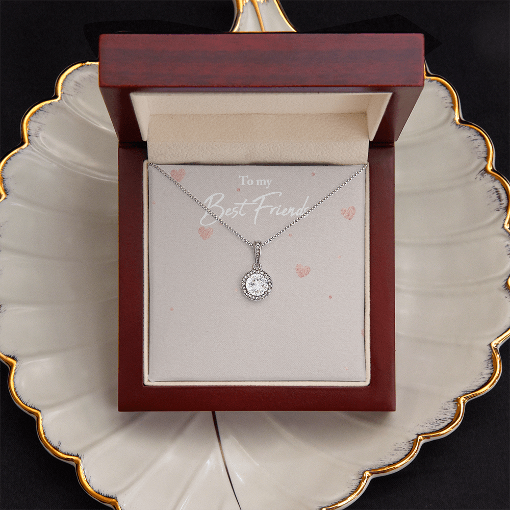 Zirconia Crystal White Gold Necklace