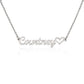 Child necklace with name in heart shape