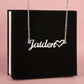 Child necklace with name in heart shape