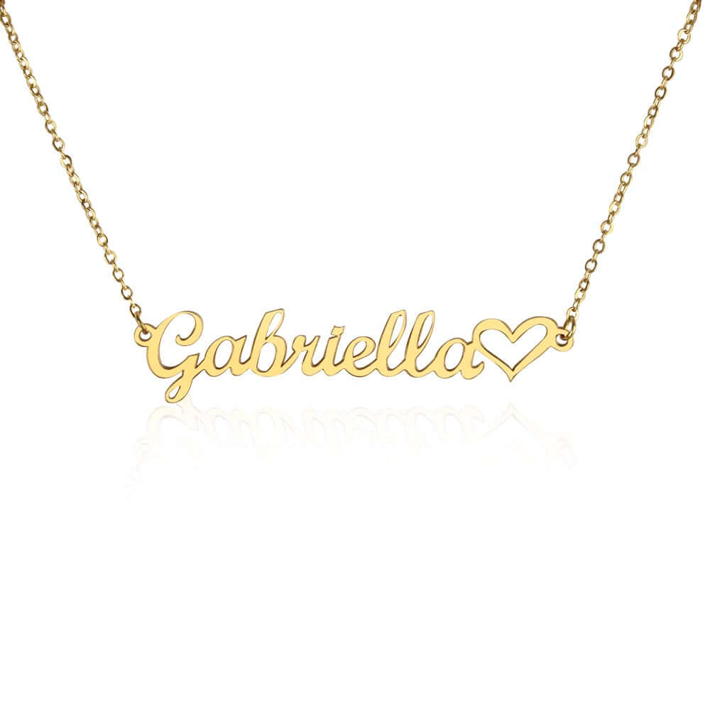 Child necklace with name in heart shape